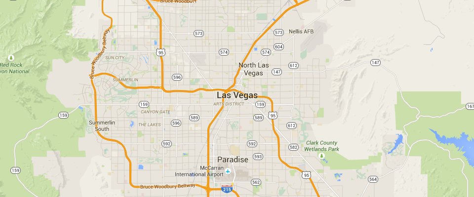 Las Vegas Dumpster Rental Service Area Map